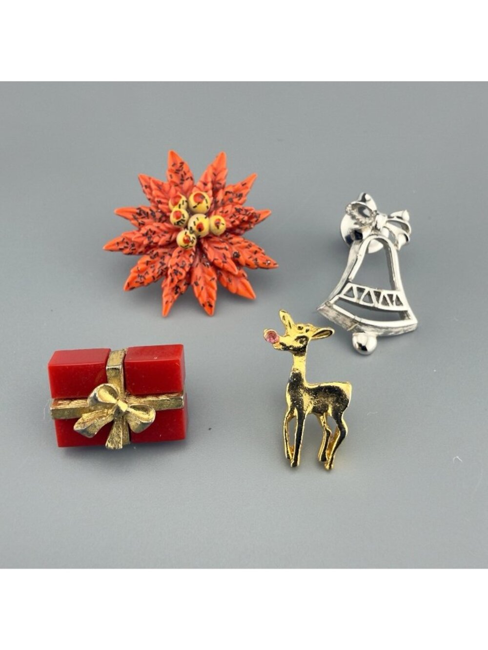 Vintage Christmas Holidays Tie Tack Pin Lot